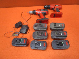 lot 112 image: Black & Decker 18v Drills, Batteries, Charger