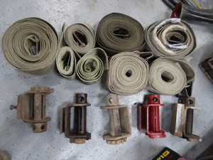 lot 118 image: Semi Tie Down Straps & Ratchets