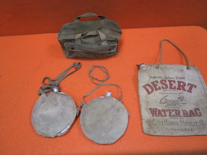lot 239 image: Vintage Canvas Water Bag, Canteens, Canvas Bag