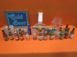 lot 261 image: Vintage Beer Bottles, Cans, Signs