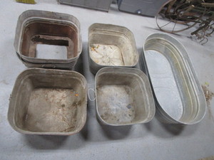 lot 286 image: Vintage Galvanized Tubs
