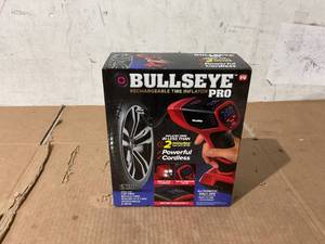 lot 240 image: BULLSEYE PRO Tire Inflator with Pressure Gauge, Compact and Portable, Automatic Shut Off, 150 PSI Max