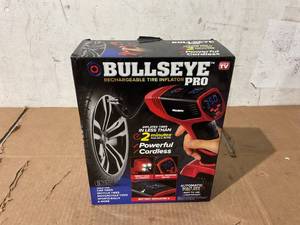 lot 241 image: BULLSEYE PRO Tire Inflator with Pressure Gauge, Compact and Portable, Automatic Shut Off, 150 PSI Max