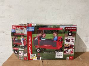 lot 250 image: Radio Flyer, 3-in-1 All-Terrain EZ Fold Wagon with Canopy