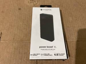 lot 265 image: Mophie Power Boost XL (20K)- Black - PowerStation containing Large Internal Battery and Versatile USB-C Port