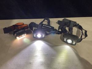 lot 355 image: LOT OF 3 LED Headlamps