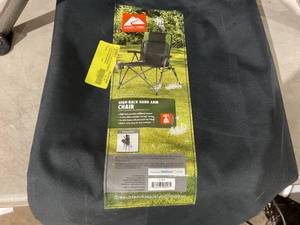 lot 365 image: Ozark Trail High Back Hard Arm Camping Chair