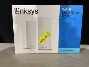 lot 398 image: 2PCS Linksys MX8000 Mesh WiFi Router - AX4000 WiFi 6 Router - Velop Tri-Band WiFi Mesh Router