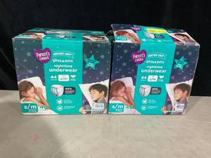 lot 403 image: LOT OF 2 SmallMedium Size Parents Choice Unisex Nighttime Bedwetting Underwear, 44 Count
