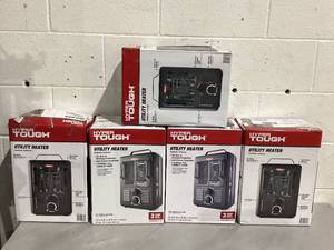 lot 499 image: LOT OF 5 Hyper Tough 1500W Milkhouse Utility Heater