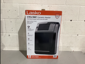 lot 502 image: Lasko 1500W Cyclonic Ceramic Console Electric Space Heater with Timer