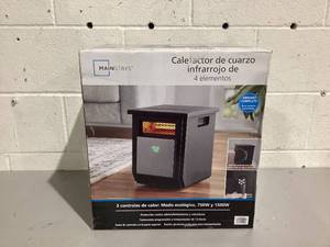 lot 509 image: Mainstays 1500W Electric 4-Element Infrared Cabinet Space Heater for Indoor