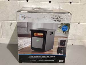 lot 514 image: Mainstays 1500W Electric 4-Element Infrared Cabinet Space Heater for Indoor