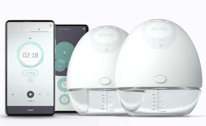 lot 53 image: Elvie Breast Pump - Double, Wearable Breast Pump with App - The Smallest, Quietest Electric Breast Pump