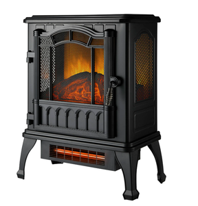 lot 54 image: Mainstays 2-Setting 3D Electric Stove Heater with Life-like Flame