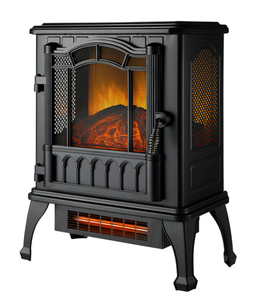 lot 62 image: Mainstays 2-Setting 3D Electric Stove Heater with Life-like Flame