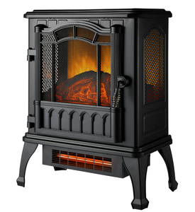 lot 68 image: Mainstays 2-Setting 3D Electric Stove Heater with Life-like Flame