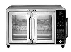 lot 77 image: Gourmia 6-Slice Digital Toaster Oven Air Fryer, with 18 One-Touch Presets & Temp Probe, Stainless Steel