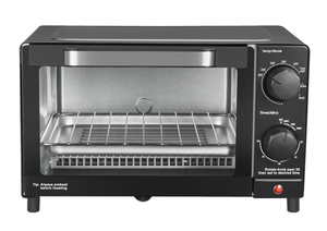 lot 142 image: Mainstays 4 Slice Toaster Oven with 3 Settings, includes Baking Rack and Pan