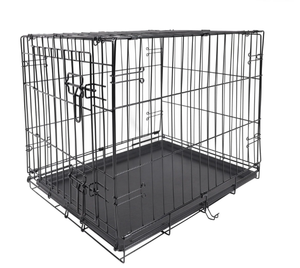 lot 229 image: Vibrant Life Single-Door Folding Dog Crate with Divider, 24