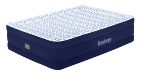 lot 234 image: Queen Size Bestway Tritech Fashion Flock Air Mattress 20 with Built-in AC Pump