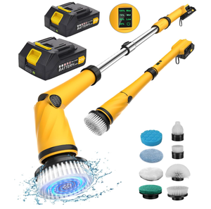 lot 254 image: Qimedo Electric Spin Scrubber with Two Batteries, 1200 RPM High Power Electric Scrubber for Cleaning