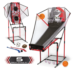 lot 494 image: EastPoint 5-in-1 Sport Center Game System - Basketball, Football, Baseball, Soccer & Hockey