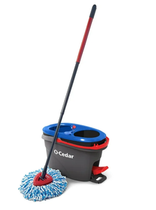 lot 543 image: O-Cedar RinseClean Clean Water Spin Mop and Bucket System  Clean with Clean Water  Removes 99% of Bacteria