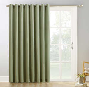 lot 544 image: LOT OF 2 Sun Zero Easton Extra-Wide Blackout Grommet Sliding Patio Door Curtain Panel