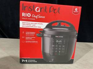lot 409 image: Instant Pot RIO Chef Series 6 Qt Pressure Cooker and Multi-Cooker