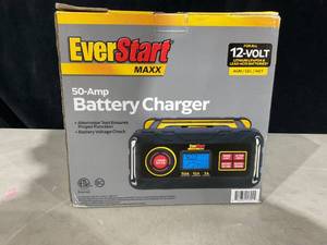 lot 410 image: Everstart Maxx 15 Amp Automotive Battery Charger with 50 Amp Engine Start (BC50BE)