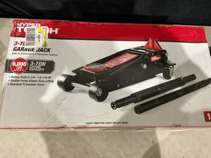 lot 417 image: Hyper Tough 3-Ton Dual Piston Hydraulic Garage Jack