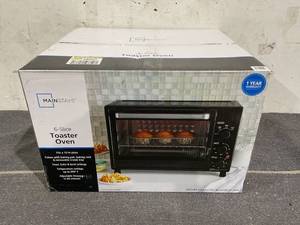 lot 66 image: Mainstays XL Toaster Oven, 34QT, 6-Slice Family Size, Black, 1500W