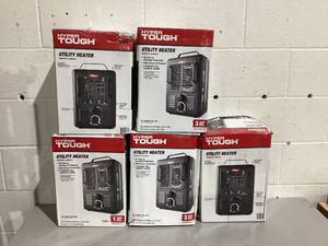 lot 562 image: LOT OF 5 Hyper Tough 1500W Milkhouse Utility Heater