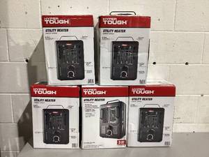 lot 563 image: LOT OF 5 Hyper Tough 1500W Milkhouse Utility Heater