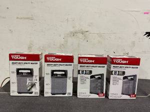 lot 141 image: LOT OF 4 Hyper Tough 1500W Heavy Duty Utility Heater