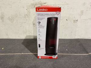 lot 173 image: Lasko 22 1500W Oscillating Ceramic Tower Space Heater with Remote