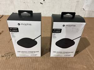 lot 291 image: LOT OF 2 Mophie Universal - Wireless charging pad  AC power adapter - 15 Watt