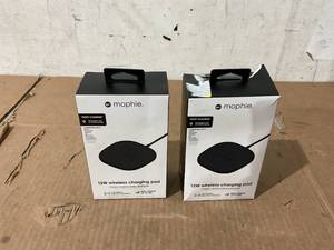 lot 292 image: LOT OF 2 Mophie Universal - Wireless charging pad  AC power adapter - 15 Watt