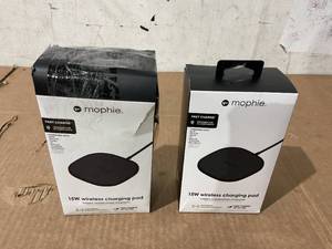 lot 298 image: LOT OF 2 Mophie Universal - Wireless charging pad  AC power adapter - 15 Watt