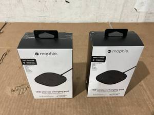 lot 300 image: LOT OF 2 Mophie Universal - Wireless charging pad  AC power adapter - 15 Watt