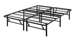 lot 586 image: Queen Size Mainstays 14 High Profile Foldable Steel Platform Bed Frame