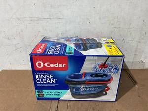 lot 314 image: O-Cedar RinseClean Clean Water Spin Mop and Bucket System  Clean with Clean Water  Removes 99% of Bacteria