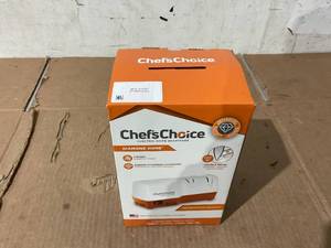 lot 316 image: ChefsChoice 2-Stage Electric Knife Sharpener, WhiteOrange, D202