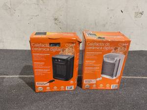 lot 184 image: LOT OF 2 Soleil Digital Ceramic Heater 1500W, Space Heaters for Inside, Portable Electric Heater for Home