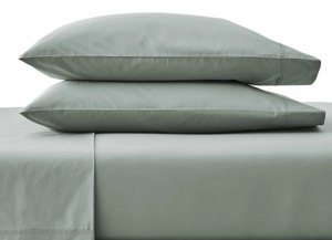 lot 662 image: Better Homes & Gardens Cool & Crisp 4-Piece 300 Thread Count Green River Cotton Percale Sheet Set, Queen