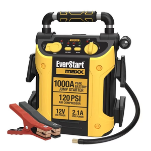 lot 668 image: EverStart Maxx 1000 Peak Amp Jump Starter with Compressor, Pivoting LED Light, DC and USB Port