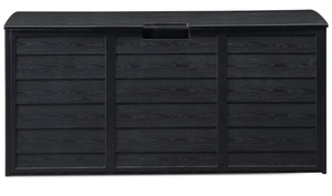 lot 673 image: Deck Box, 75 Gallon Outdoor Garden Storage Box, Patio Storage box for Patio Cushions, Garden Tools and Pool Toys