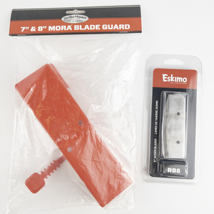 lot 49 image: Strike Master 7 & 8 Mora Blade Guard & 8 Ice Auger Blades