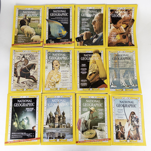lot 112 image: 1966 National Geographics Magazines with Map - All Issues